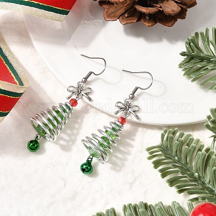 Серьги-подвески из алюминиевого стекла EJEW-JE06580-1