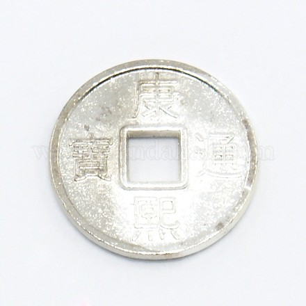 Feng shui chinoiserie fornituras de la joyería aleación cobre cuentas en efectivo PALLOY-M018-01P-NF-1