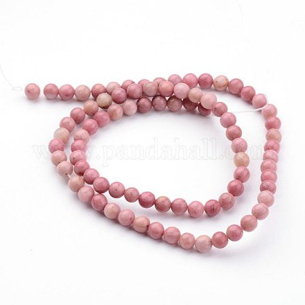 Chapelets de perles en rhodonite naturelle G-K152-05-4mm-1
