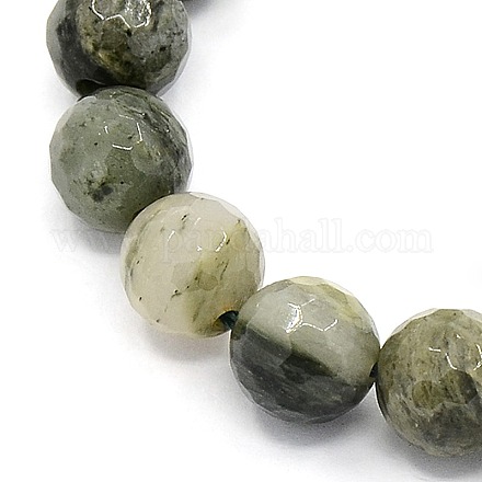 Natural Green Rutilated Quartz Round Beads Strands G-L108-8mm-01-1