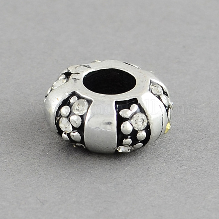 Perles strass alliage de style tibétain X-ALRI-S141-25-NR-1