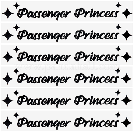 Pegatinas autoadhesivas de princesa de pasajeros de pvc para coche STIC-WH0013-11D-1