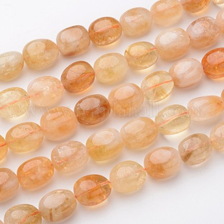 Chapelets de perles de citrine naturelle G-D828-C11-1