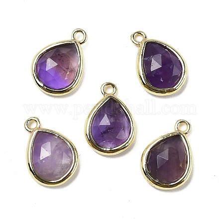 Граненые подвески из натурального аметиста G-U019-05G-01-1