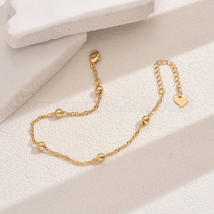 Модные винтажные пляжные браслеты с шариками из латуни AG1972-1-1