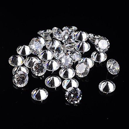 Diamant-Form Glas Strass Cabochons RGLA-J007-6mm-01-1