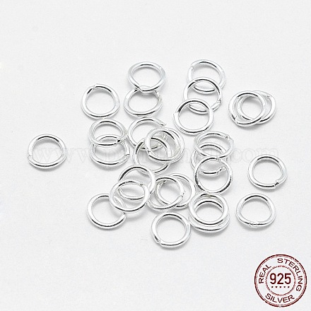 925 anillos redondos de plata esterlina STER-L063-03B-S-1