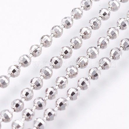 Electroplated 925 Sterling Silver Ball Chains STER-I015-23A-1