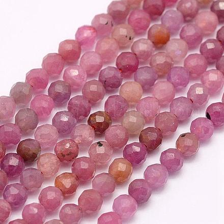 Natural Ruby/Red Corundum Beads Strands G-F509-16-2mm-1