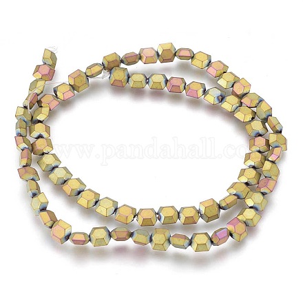 Chapelets de perles en hématite synthétique électrolytique sans magnétiques G-P392-I10-1