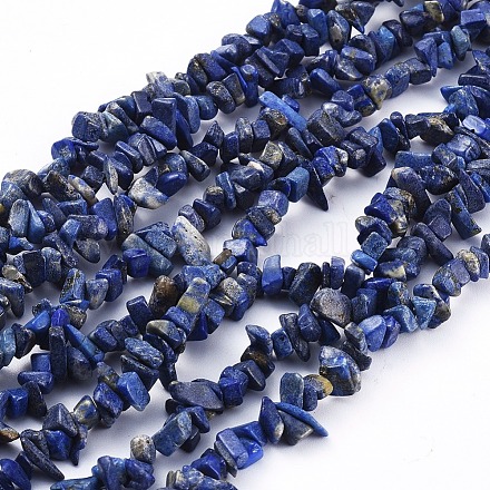 Natural Lapis Lazuli Chip Bead Strands X-G-M205-14A-1