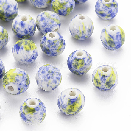 Handmade Porcelain Beads X-PORC-Q197-12mm-04-1