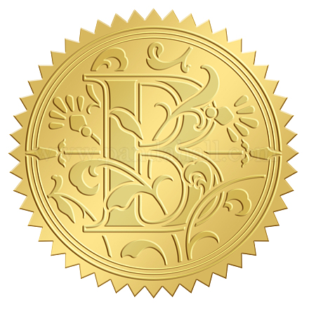 Adesivi autoadesivi in lamina d'oro in rilievo DIY-WH0211-327-1