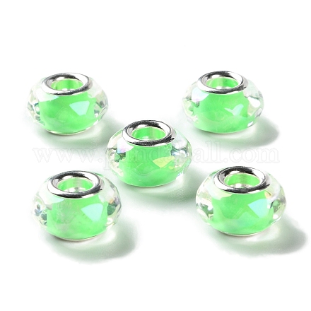 Заполнение оболочки латунные сердечники акриловые европейские бусины OACR-M024-01S-09-1