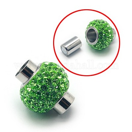 304 Stainless Steel Magnetic Clasps STAS-E042-6mm-07-1