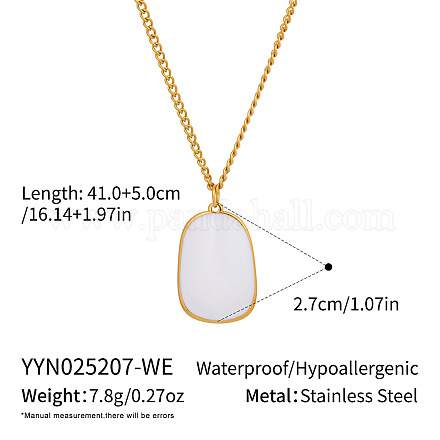 Летнее женское ожерелье с прямоугольным кулоном из нержавеющей стали 304 с эмалью DJ6508-2-1