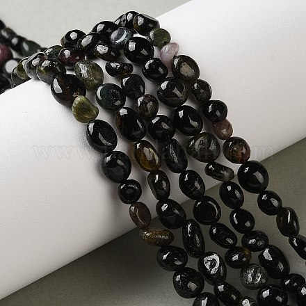 Натуральный турмалин бисер нитей G-C268-A02-6x8mm-1