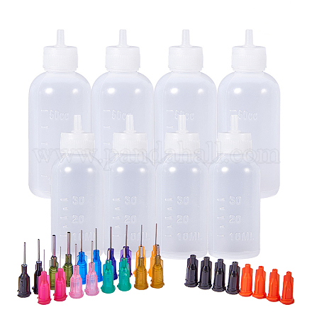 Benecreat juego de botellas aplicadoras de punta de precisión para diy multipropósito - 8 botellas de 1 onzas / 1.7 onzas CON-BC0003-13-1