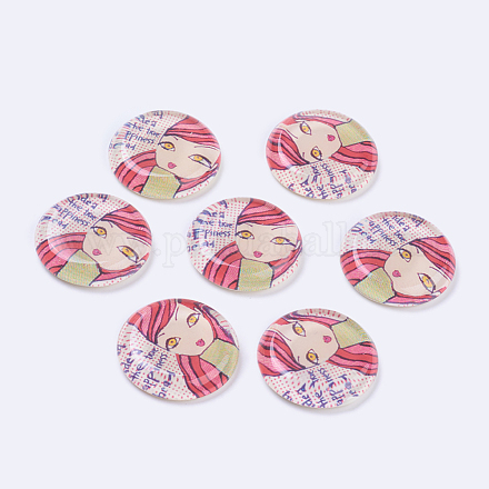 Tempered Glass Cabochons GGLA-33D-12-1
