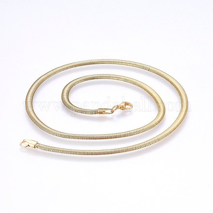 304 Stainless Steel Herringbone Chain Necklaces NJEW-F227-07G-06-1