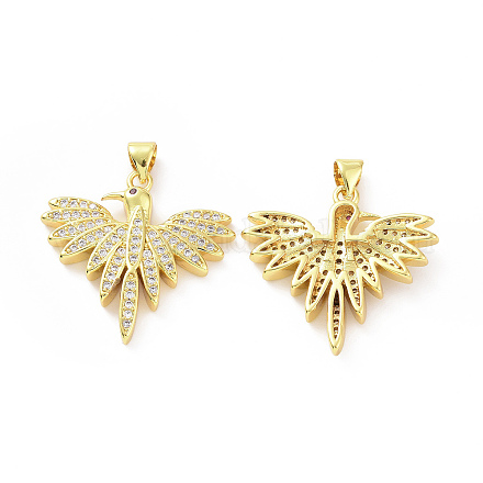 Латунные микро проложить кубического циркония подвески ZIRC-P106-14G-1