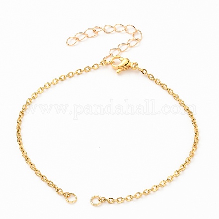 304 Stainless Steel Cable Chain Bracelet Making AJEW-JB00782-02-1