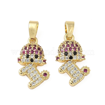 Латунные микро проложить кубического циркония подвески KK-H076-11G-1