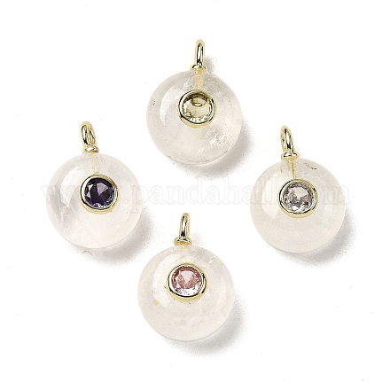 Круглые подвески из натуральных кристаллов кварца G-H318-01G-A-06-1