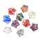 Center Dyed Glass Beads, Star, Mixed Color, 16x17x9mm, Hole: 2mm