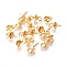 201 Stainless Steel Peg Bails Pendants, for Half-driled Beads, Real 18K Gold Plated, 10x5mm, Hole: 2mm, Pin:1.2mm