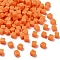 Opaque Acrylic Beads, Cube, Orange, 10.5x11x8mm, Hole: 1.2mm, about 868~870pcs/500g