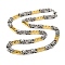 201 Stainless Steel Links Chain Necklace, with 304 Stainless Steel Clasps, Golden & Stainless Steel Color, 23.70 inch(60.2cm), link: 25x8x2mm and 15x10x2mm