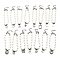304 Stainless Steel Charm Bracelets for Women, Mixed Shapes, with Plastic Imitation Pearl Beads, Stainless Steel Color, 7 inch(17.9cm)