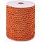 Polyester Cord, Twisted Cord, Dark Orange, 5mm, about 18~19yards/roll(16.4m~17.3m/roll)