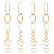24Pcs 6 Styles Brass Linking Rings, Long-Lasting Plated, Mixed Shapes, Real 18K Gold Plated, 4pcs/style