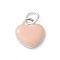 S925 Sterling Silver Pendant, with Enamel, PeachPuff, 10.5x10x3mm
