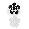 Pendants DIY Silicone Mold, Resin Casting Molds, for UV Resin, Epoxy Resin Craft Making, Flower, 46x48x11.5mm, Hole: 3mm