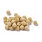 Flocky Acrylic Beads, Round, Light Khaki, 10mm, Hole: 2mm