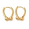 Real 18K Gold Plated 304 Stainless Stee Hoop Earrings, Geometry, 20x14.5mm