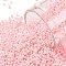 TOHO 15/0 Round Beads, Japanese Seed Beads, (126) Opaque Luster Baby Pink, 1.5mm, Hole: 0.7mm, about 2700pcs/9g