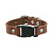 Imitation Leather & Alloy & Plastic Bracelets for Men Women, Platinum, Saddle Brown, 9-7/8 inch(25cm)