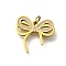 304 Stainless Steel Enamel Charms, with Jump Ring, Bowknot Charm, Real 18K Gold Plated, Ion Plating(IP), WhiteSmoke, 13x14x1.5mm, Hole: 2.5mm