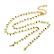 Brass Cable Chain Necklace Making, with Natural Ruby Zoisite, Rack Plating, Long-Lasting Plated, Real 18K Gold Plated, Solded, 19.49 inch(49.5cm)