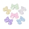 Transparent Resin Cabochons, Bowknot, Colorful, 30x39.5x6.5mm
