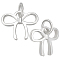 2Pcs 925 Sterling Silver Bowknot Charms, with Jump Rings & 925 Stamp, Silver, 11.5x14x2mm, Hole: 4mm