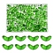 200Pcs Spray Painted Transparent Glass Beads, Leaf, Lime Green, 6.5x14x4.5mm, Hole: 1mm