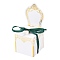 Romantic Wedding Candy Box, with Ribbon and Resin Pearl, Chair, Green, Finished Product: 6.5x6.5x14.9cm