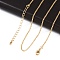 Long-Lasting Plated Brass Cable Chain Necklaces, with Lobster Claw Clasp, Nickel Free, Real 18K Gold Plated, 18.1 inch (46cm), 1.6mm