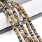 Natural Sesame Jasper/Kiwi Jasper Beads Strands, Rondelle, 4~4.5x2~2.5mm, Hole: 0.7mm, about 151~152pcs/strand, 15.16~15.35''(38.5~39cm)