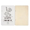 Printed Wooden 2-Ring Loose Leaf Binder Postcard Photo Album Cover, Flower, 240x160x3.5mm, Hole: 5.5mm, 2pcs/set